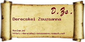 Derecskei Zsuzsanna névjegykártya